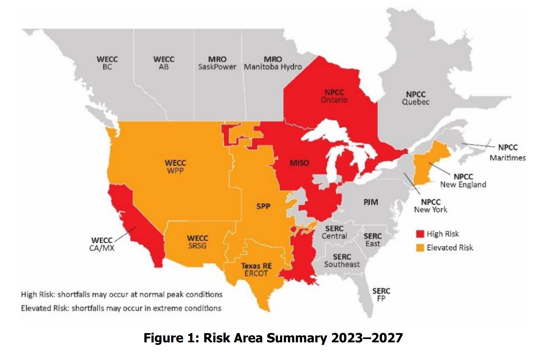 NERC Resource Adequacy Risks 2023 2027 